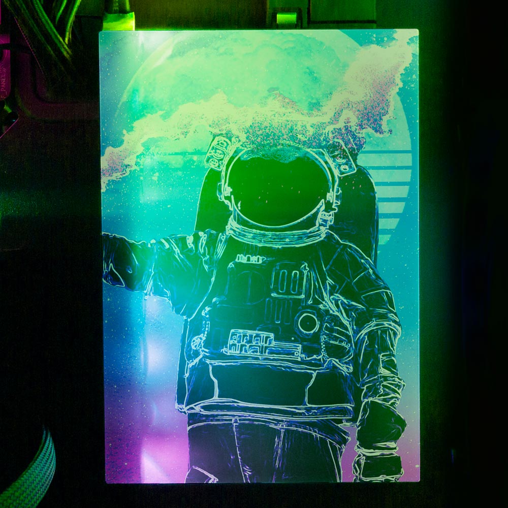 Soul of the Astronaut RGB HDD Cover Vertical - Donnie Art - V1Tech