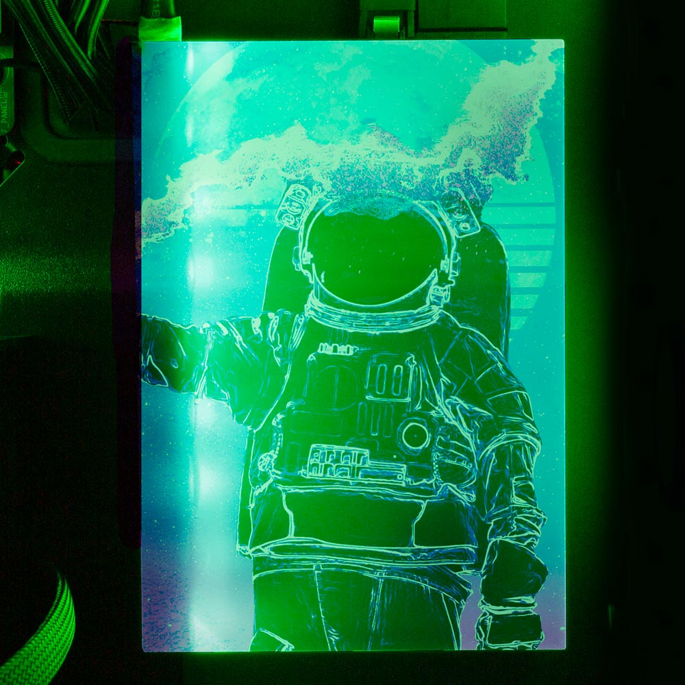 Soul of the Astronaut RGB HDD Cover Vertical - Donnie Art - V1Tech