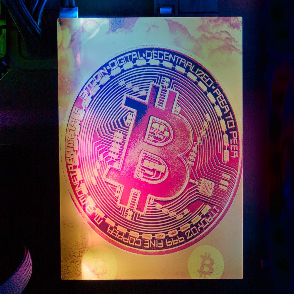 Soul of the Bitcoin RGB HDD Cover Vertical - Donnie Art - V1Tech