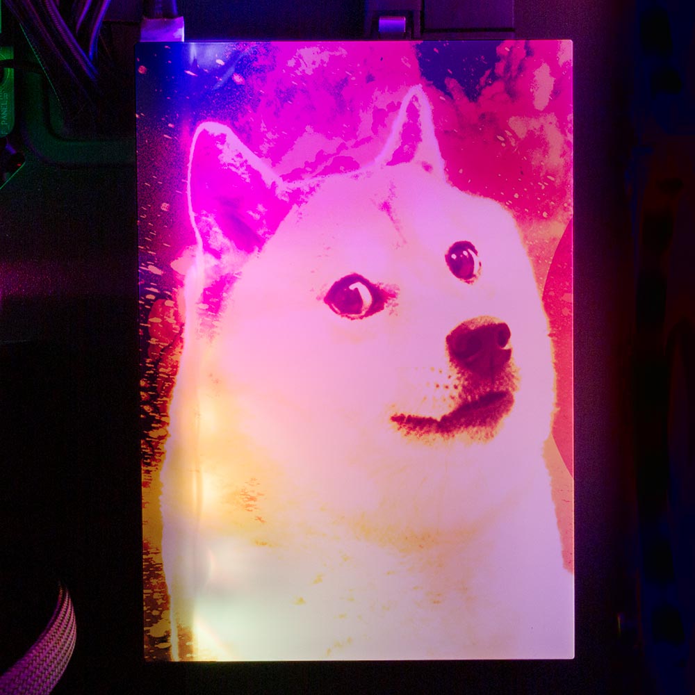 Soul of the Dog RGB HDD Cover Vertical - Donnie Art - V1Tech