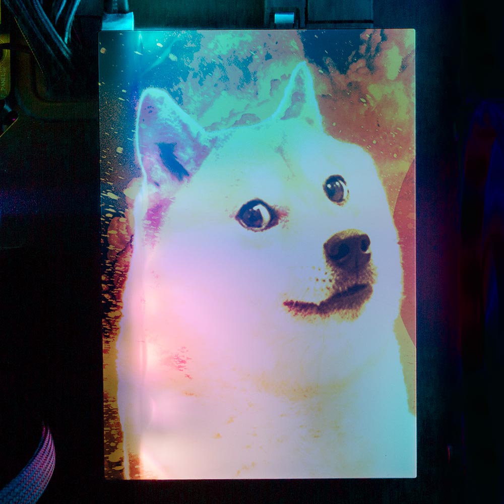 Soul of the Dog RGB HDD Cover Vertical - Donnie Art - V1Tech