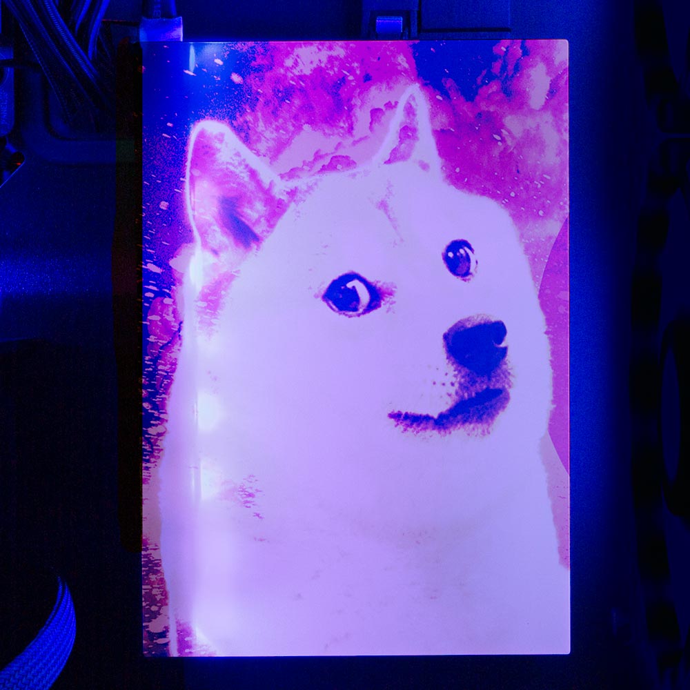 Soul of the Dog RGB HDD Cover Vertical - Donnie Art - V1Tech