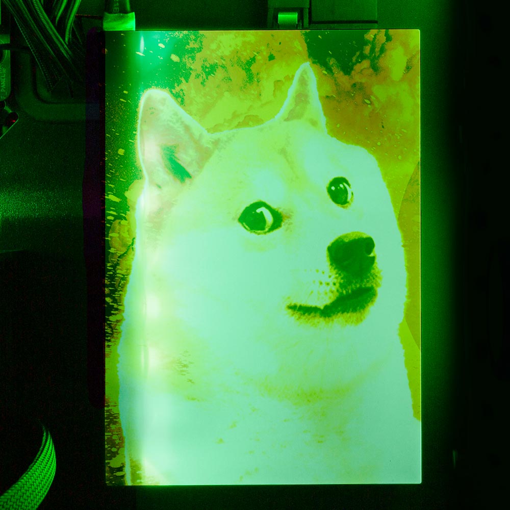 Soul of the Dog RGB HDD Cover Vertical - Donnie Art - V1Tech