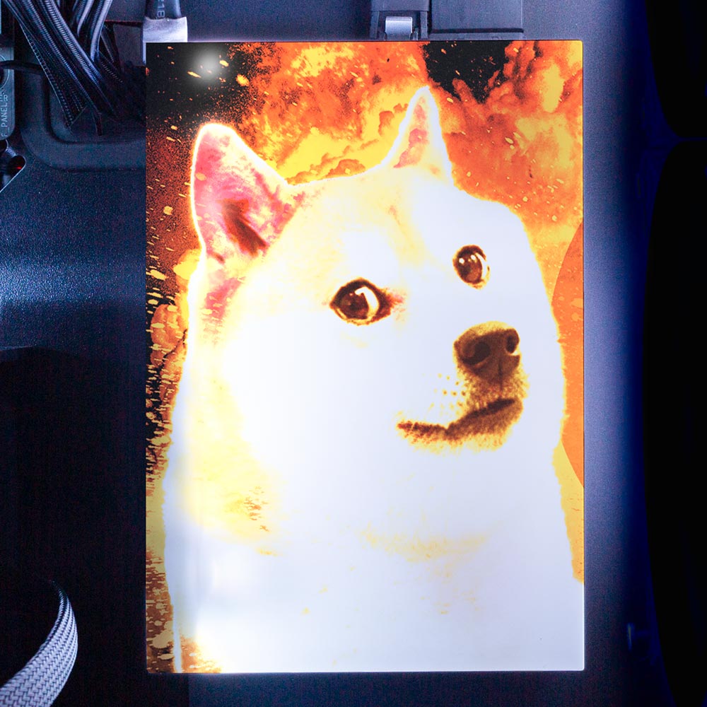 Soul of the Dog RGB HDD Cover Vertical - Donnie Art - V1Tech