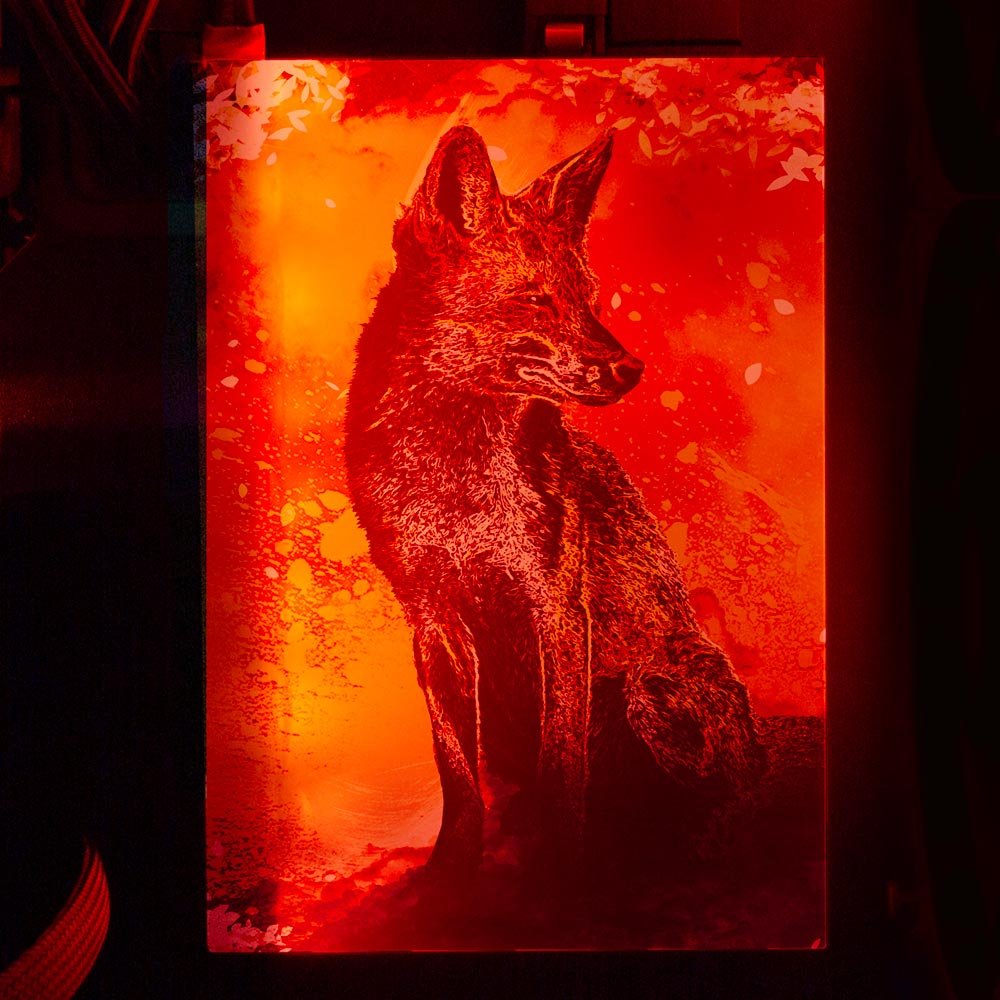 Soul of the Fox RGB HDD Cover Vertical - Donnie Art - V1Tech