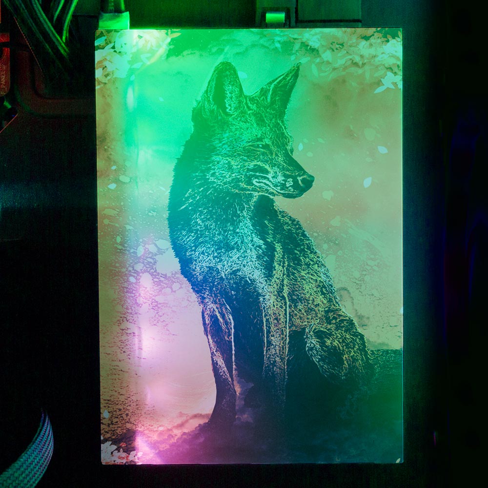 Soul of the Fox RGB HDD Cover Vertical - Donnie Art - V1Tech