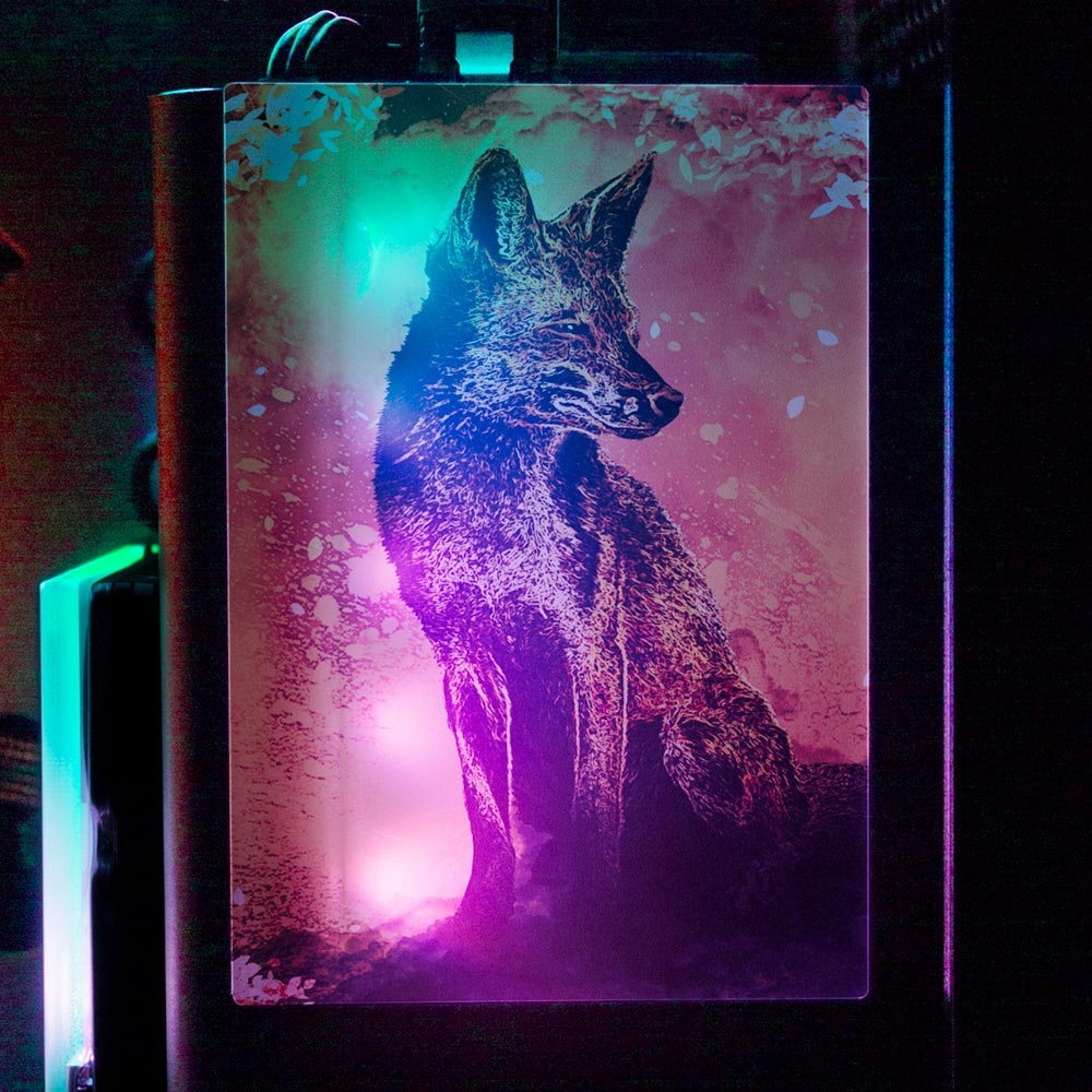 Soul of the Fox RGB SSD Cover Vertical - Donnie Art - V1Tech