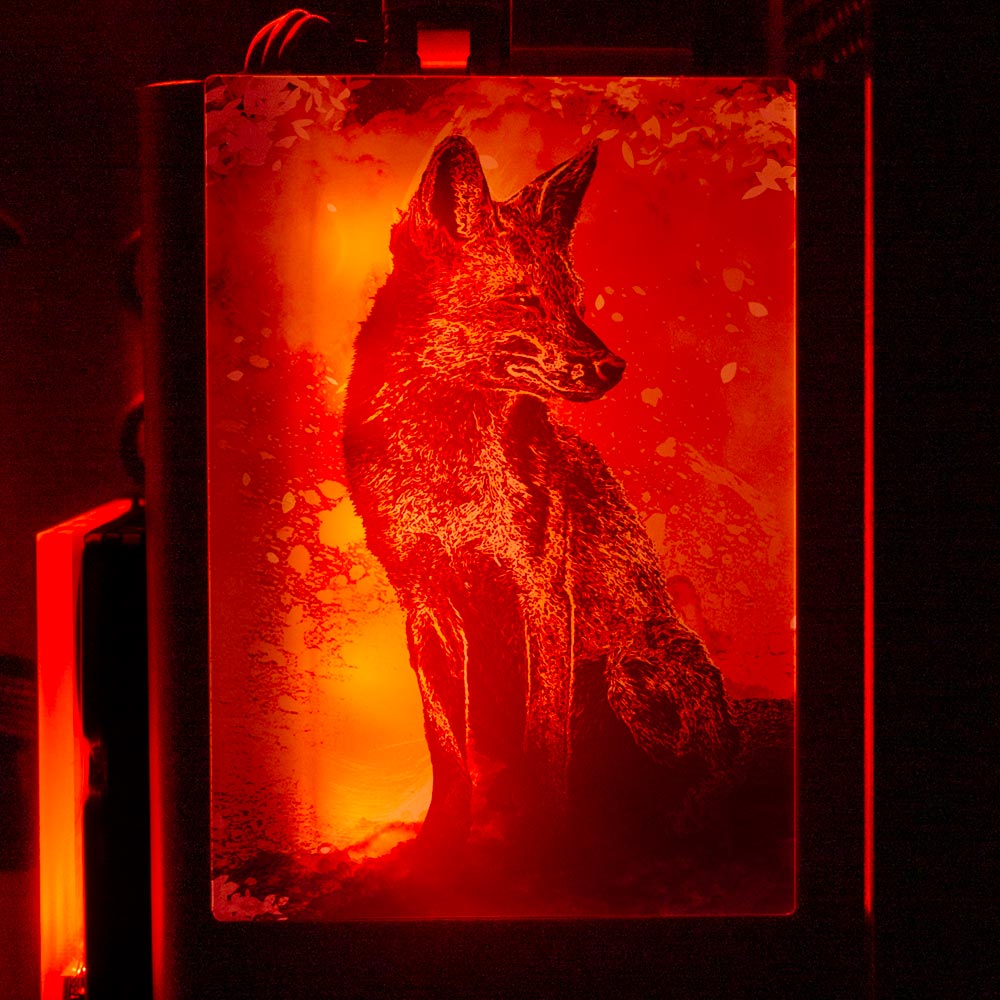 Soul of the Fox RGB SSD Cover Vertical - Donnie Art - V1Tech