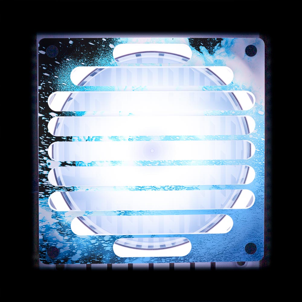 Soul of the Light Blue Flow Fan Grill (120mm and 140mm) - Donnie Art - V1Tech