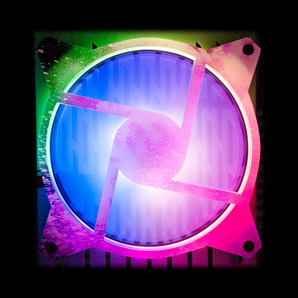 Soul of the Magenta Windmill Fan Grill (120mm and 140mm) - Donnie Art - V1Tech