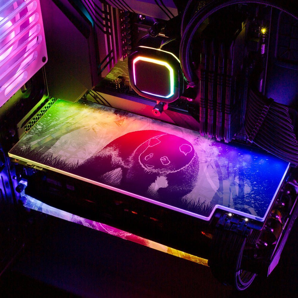 Soul of the Panda RGB GPU Backplate - Donnie Art - V1Tech