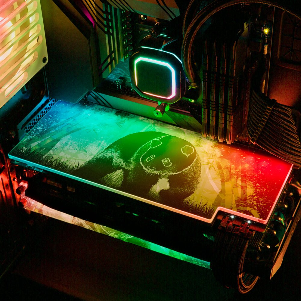 Soul of the Panda RGB GPU Backplate - Donnie Art - V1Tech