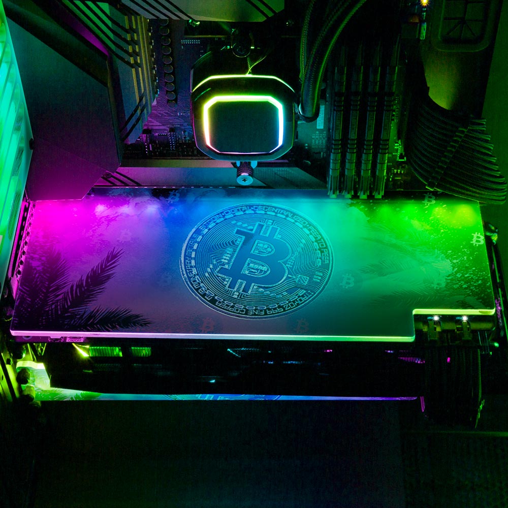 Soul of the Retro Bitcoin RGB GPU Backplate - Donnie Art - V1Tech