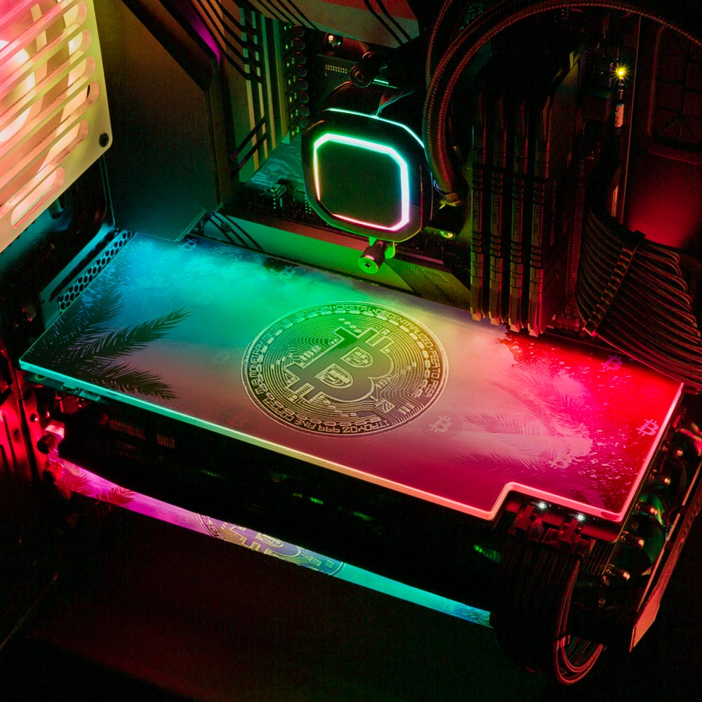 Soul of the Retro Bitcoin RGB GPU Backplate - Donnie Art - V1Tech