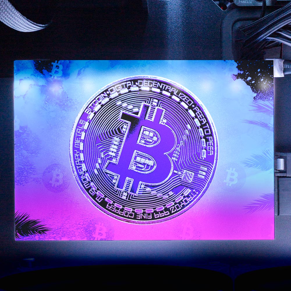 Soul of the Retro Bitcoin RGB HDD Cover Horizontal - Donnie Art - V1Tech