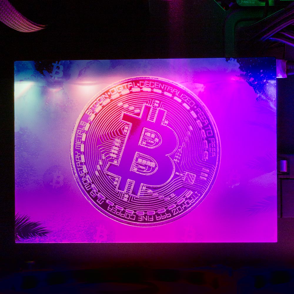 Soul of the Retro Bitcoin RGB HDD Cover Horizontal - Donnie Art - V1Tech