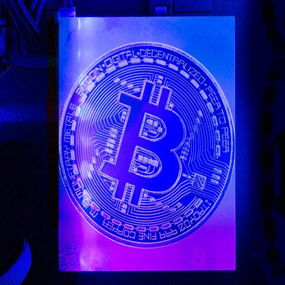 Soul of the Retro Bitcoin RGB HDD Cover Vertical - Donnie Art - V1Tech