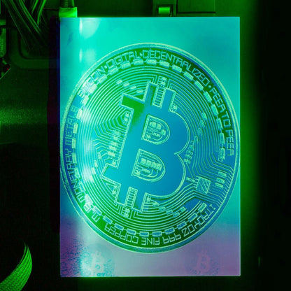 Soul of the Retro Bitcoin RGB HDD Cover Vertical - Donnie Art - V1Tech