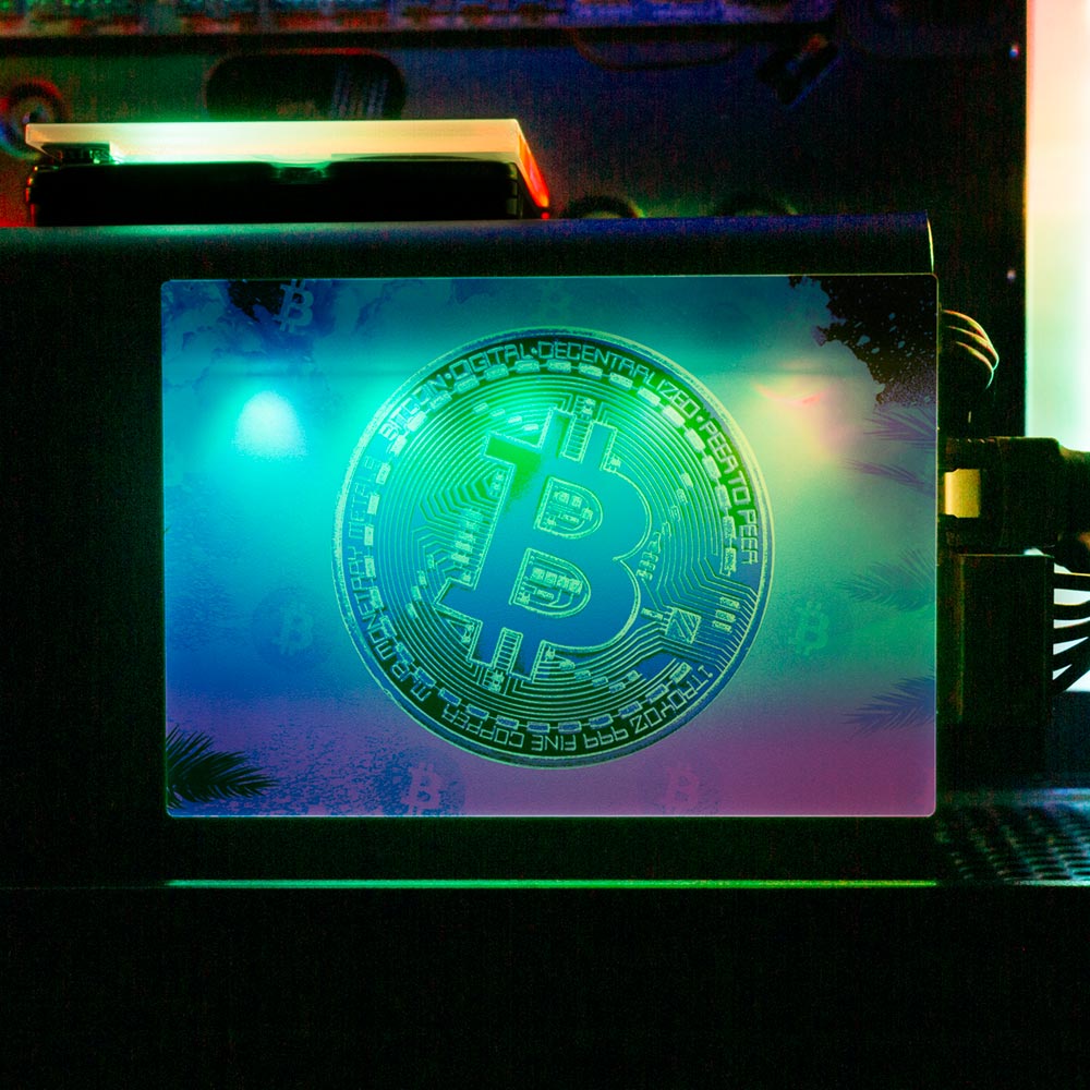 Soul of the Retro Bitcoin RGB SSD Cover Horizontal - Donnie Art - V1Tech