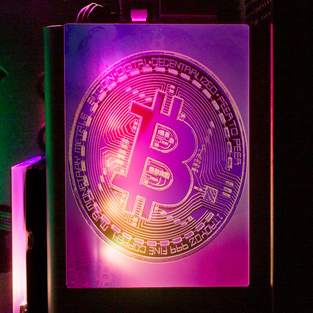 Soul of the Retro Bitcoin RGB SSD Cover Vertical - Donnie Art - V1Tech