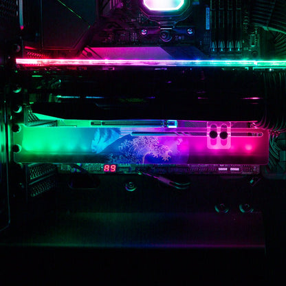 Soul of the Retrowave 2 RGB GPU Support Bracket - Donnie Art - V1Tech