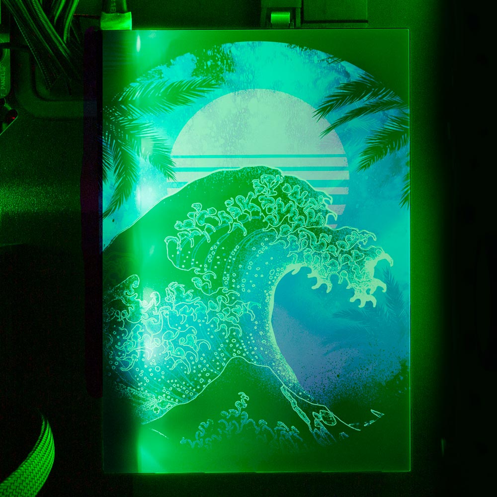 Soul of the Retrowave 2 RGB SSD Cover Vertical - Donnie Art - V1Tech