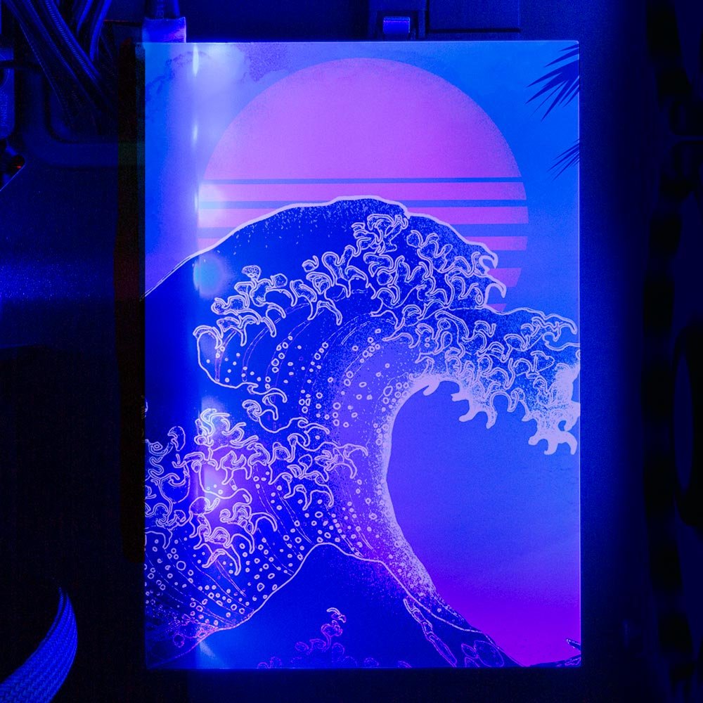 Soul of the Retrowave RGB HDD Cover Vertical - Donnie Art - V1Tech