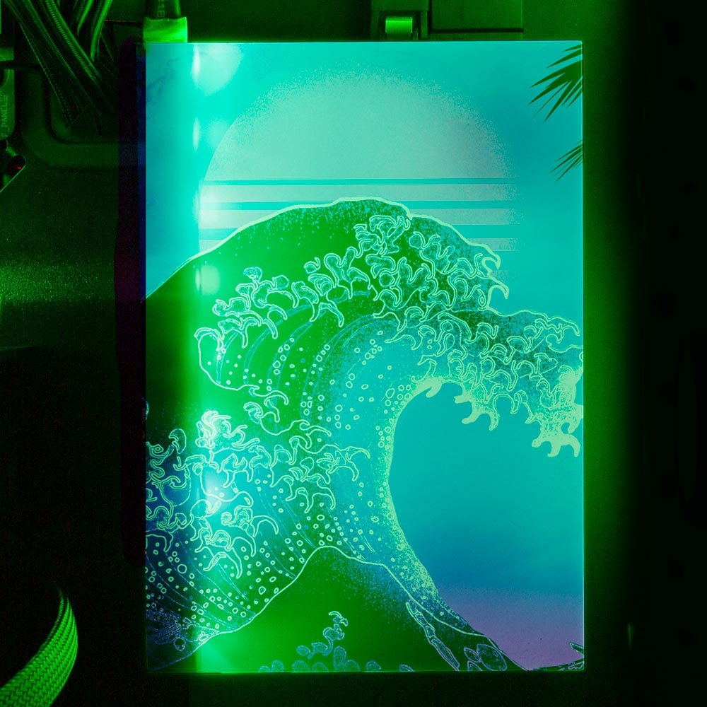 Soul of the Retrowave RGB HDD Cover Vertical - Donnie Art - V1Tech