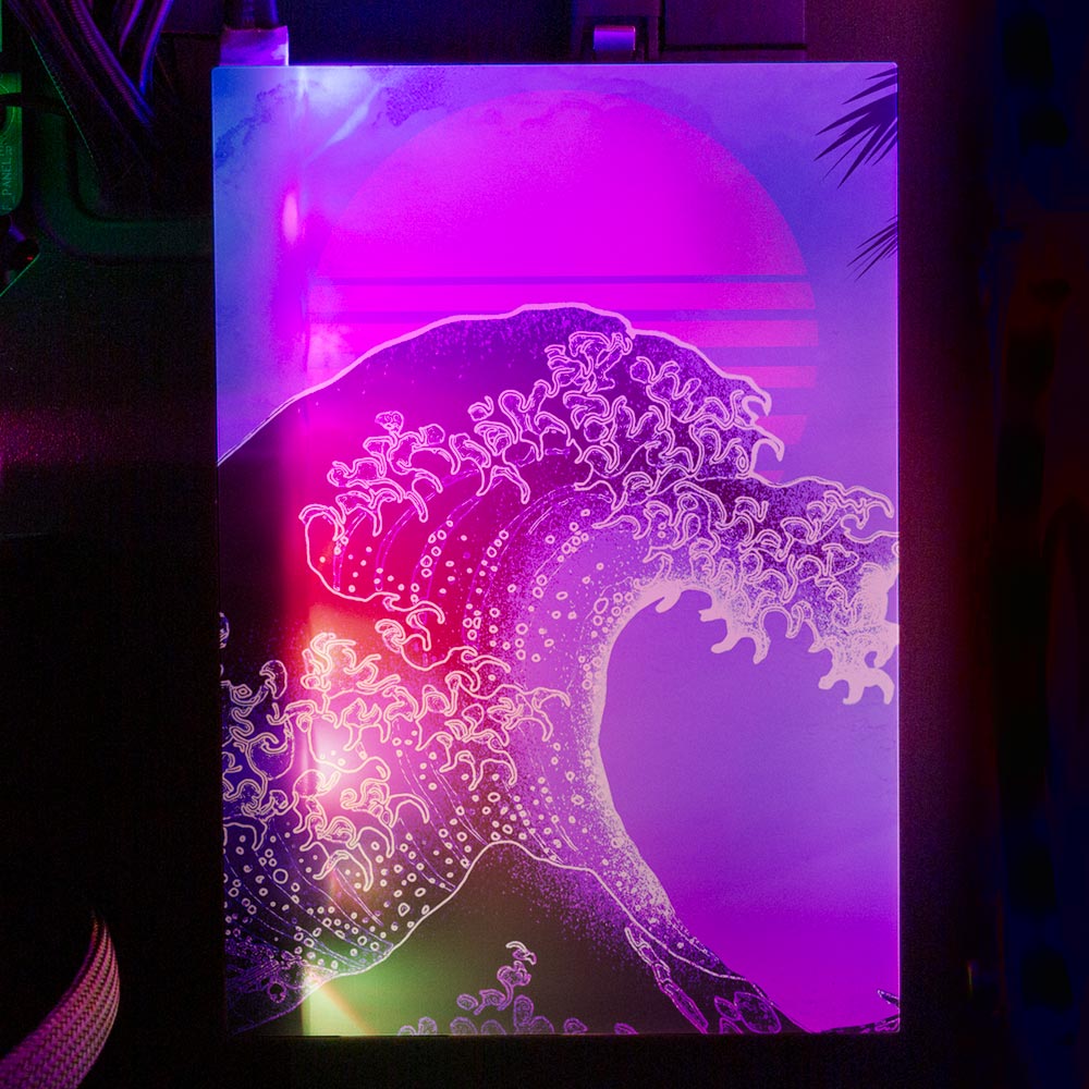 Soul of the Retrowave RGB HDD Cover Vertical - Donnie Art - V1Tech