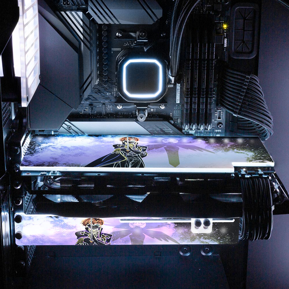 Soul of the White Knight RGB GPU Support Bracket - Donnie Art - V1Tech