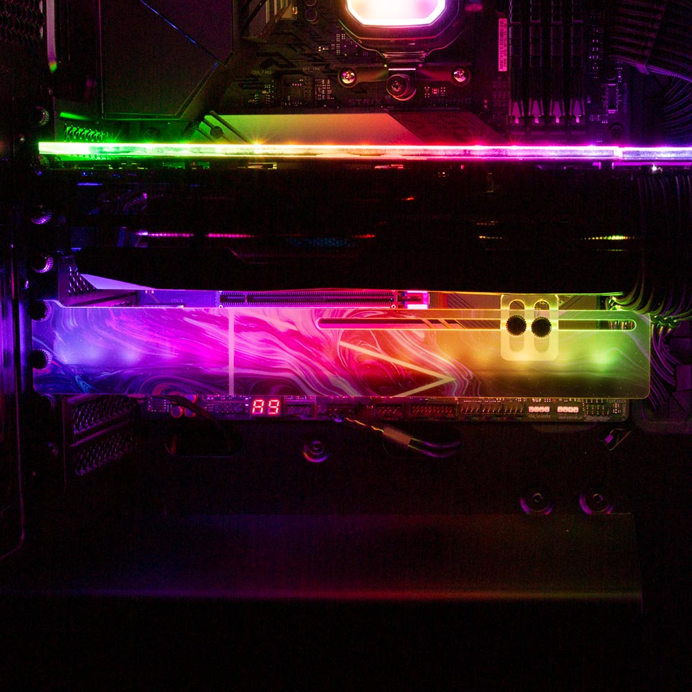 Space is Only Noise RGB GPU Support Bracket - Geoglyser - V1Tech