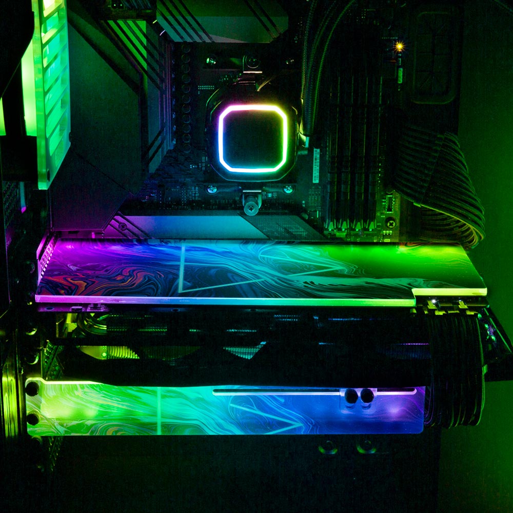 Space is Only Noise RGB GPU Support Bracket - Geoglyser - V1Tech