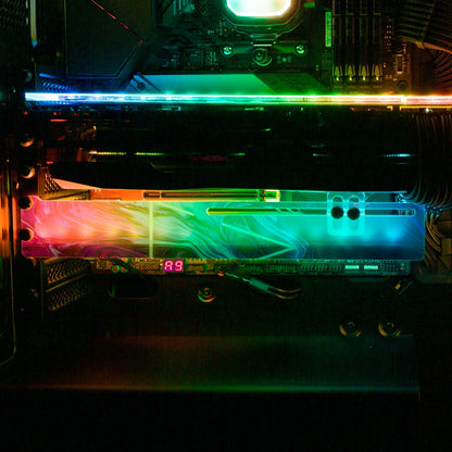 Space is Only Noise RGB GPU Support Bracket - Geoglyser - V1Tech