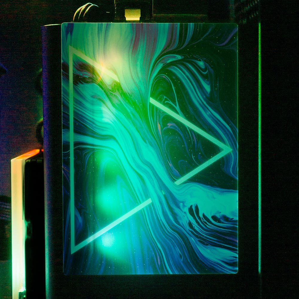 Space is Only Noise RGB SSD Cover Vertical - Geoglyser - V1Tech