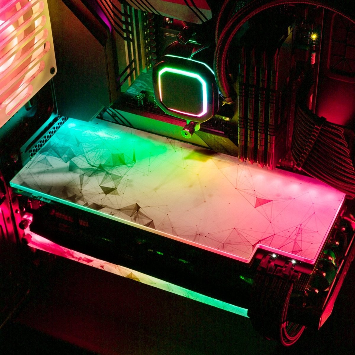 Spectrum White RGB GPU Backplate - V1Tech