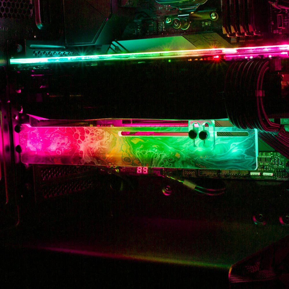 Spitting Venom RGB GPU Support Bracket - Geoglyser - V1Tech