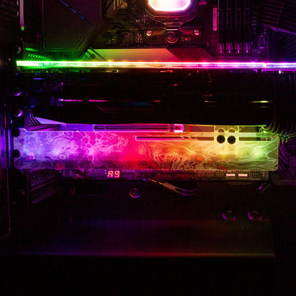 Spitting Venom RGB GPU Support Bracket - Geoglyser - V1Tech