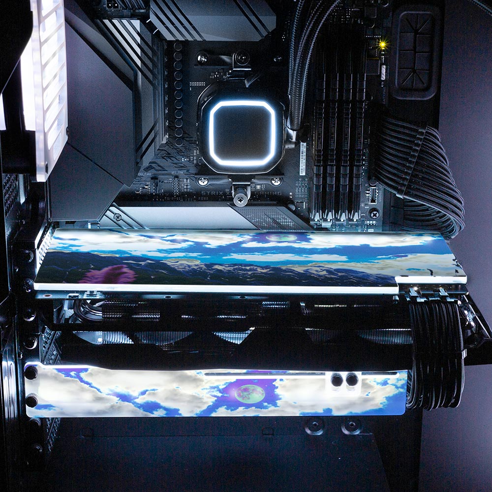 Spring Equinox RGB GPU Backplate - Cajuca Art - V1Tech