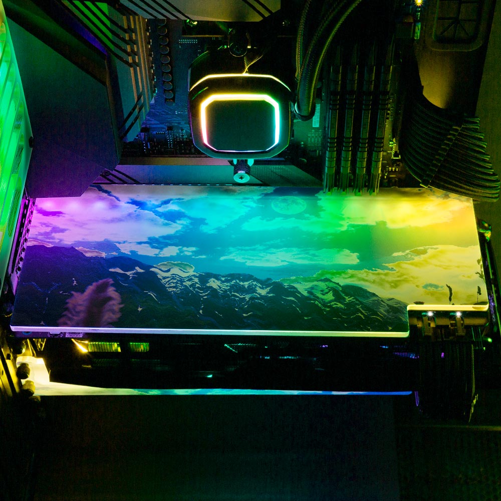 Spring Equinox RGB GPU Backplate - Cajuca Art - V1Tech