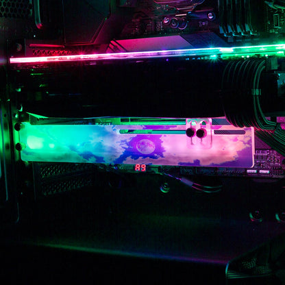 Spring Equinox RGB GPU Support Bracket - Cajuca Art - V1Tech