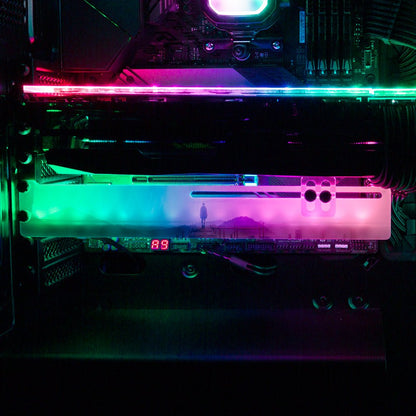 Staring at Something Far Away RGB GPU Support Bracket - Perphotal - V1Tech