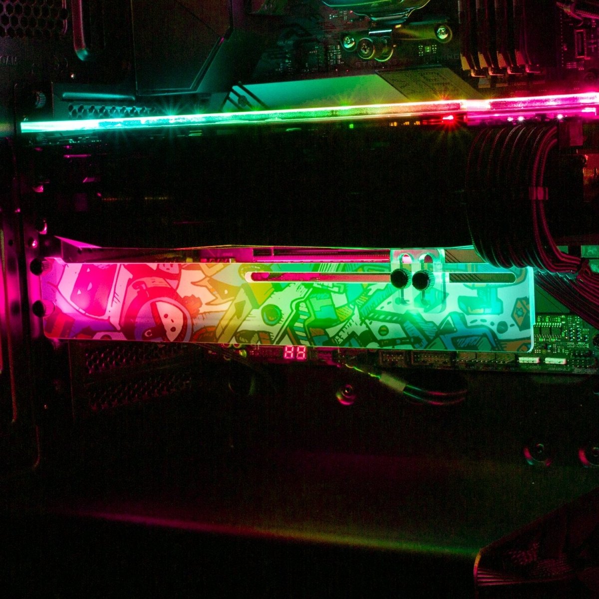 Sticker Doper RGB GPU Support Bracket - Dune Haggar - V1Tech