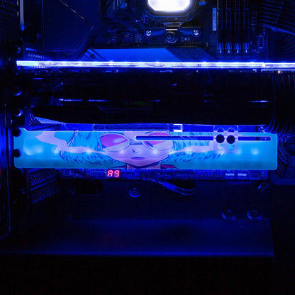 Striped Anime Girl RGB GPU Support Bracket - YacilArt - V1Tech