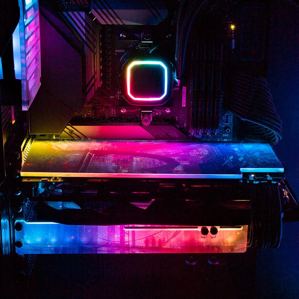 Suburban Nights RGB GPU Backplate - Dan Giuz - V1Tech