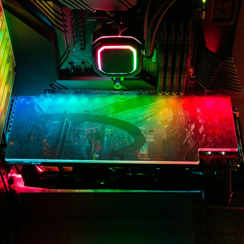 Suburban Nights RGB GPU Backplate - Dan Giuz - V1Tech