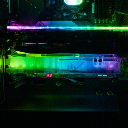 Suburban Nights RGB GPU Support Bracket - Dan Giuz - V1Tech