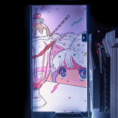 Sundae Girl Lian Li O11 and Dynamic and XL Rear Panel Plate Cover with ARGB LED Lighting - Annicelric - V1Tech