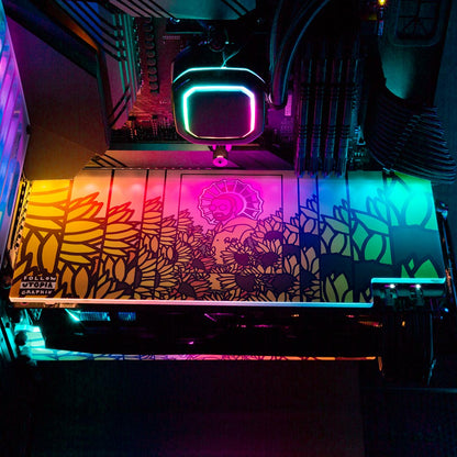 Sunflower Heaven RGB GPU Backplate - Utopia Graphix - V1Tech