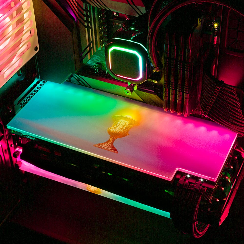 Sunset in Ancient Times RGB GPU Backplate - Spectacular.way - V1Tech