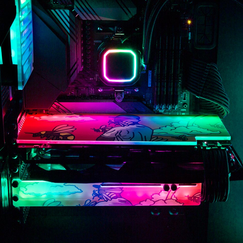 Sunset Serenity RGB GPU Backplate - Utopia Graphix - V1Tech